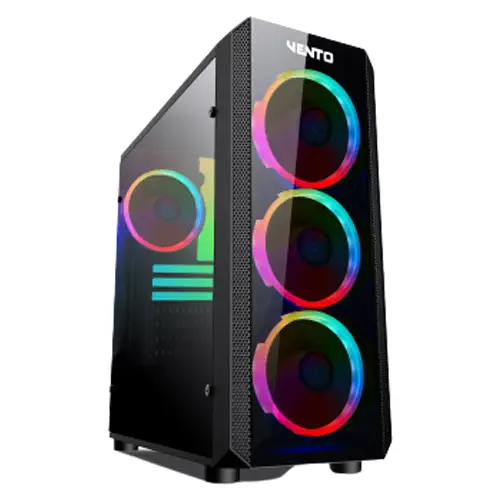 Vento VG04FE+ 700W 80 Plus Dahili PSU’lu USB 3.0 Temperli Cam ATX Mid-Tower Gaming Kasa