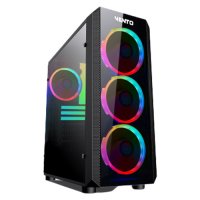 Vento VG04FE+ 700W 80 Plus Dahili PSU’lu USB 3.0 Temperli Cam ATX Mid-Tower Gaming Kasa