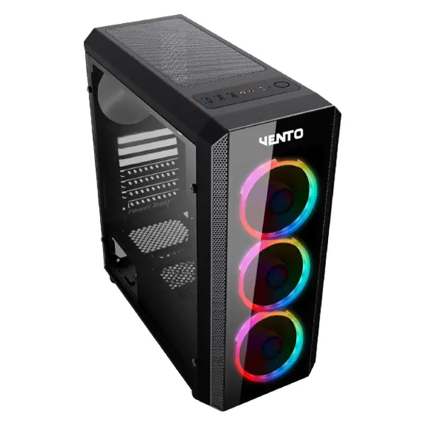 Vento VG04FE+ 700W 80 Plus Dahili PSU’lu USB 3.0 Temperli Cam ATX Mid-Tower Gaming Kasa