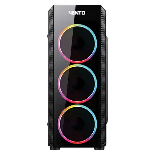 Vento VG04FE+ 700W 80 Plus Dahili PSU’lu USB 3.0 Temperli Cam ATX Mid-Tower Gaming Kasa