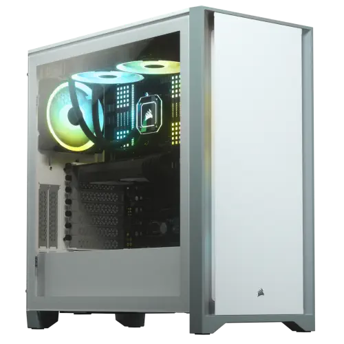 Corsair 4000D CC-9011199-WW USB 3.1 Temperli Cam Beyaz E-ATX Mid-Tower Gaming (Oyuncu) Kasa