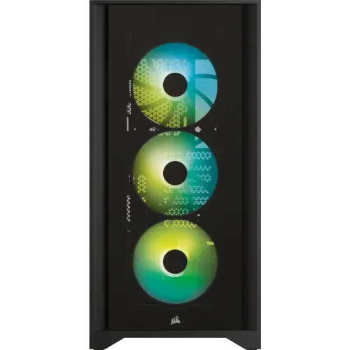 Corsair iCUE 4000X RGB CC-9011204-WW USB 3.1 Temperli Cam Siyah ATX Mid-Tower Gaming Kasa