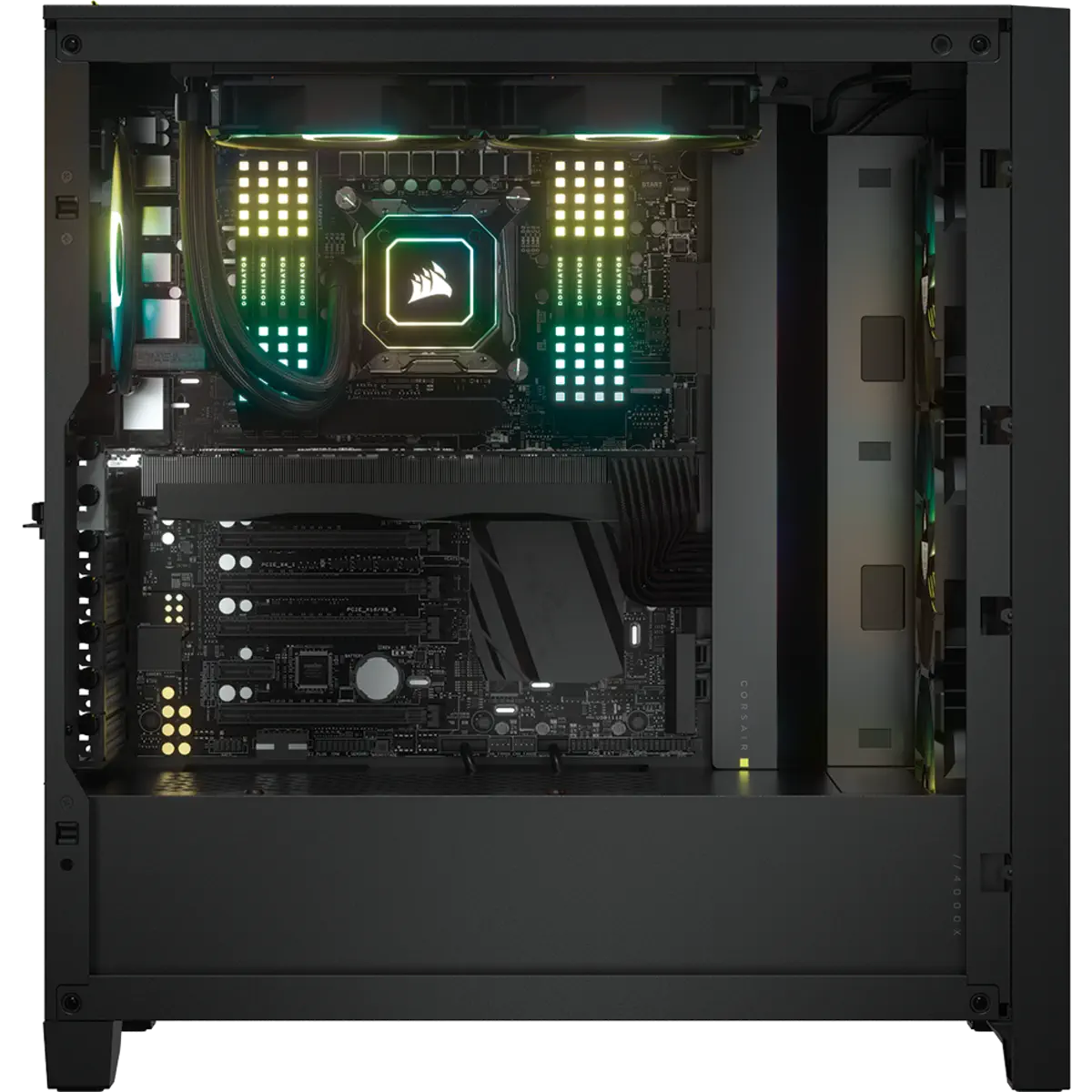 Corsair iCUE 4000X RGB CC-9011204-WW USB 3.1 Temperli Cam Siyah ATX Mid-Tower Gaming Kasa
