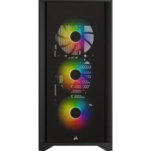 Corsair iCUE 4000X RGB CC-9011204-WW USB 3.1 Temperli Cam Siyah ATX Mid-Tower Gaming Kasa