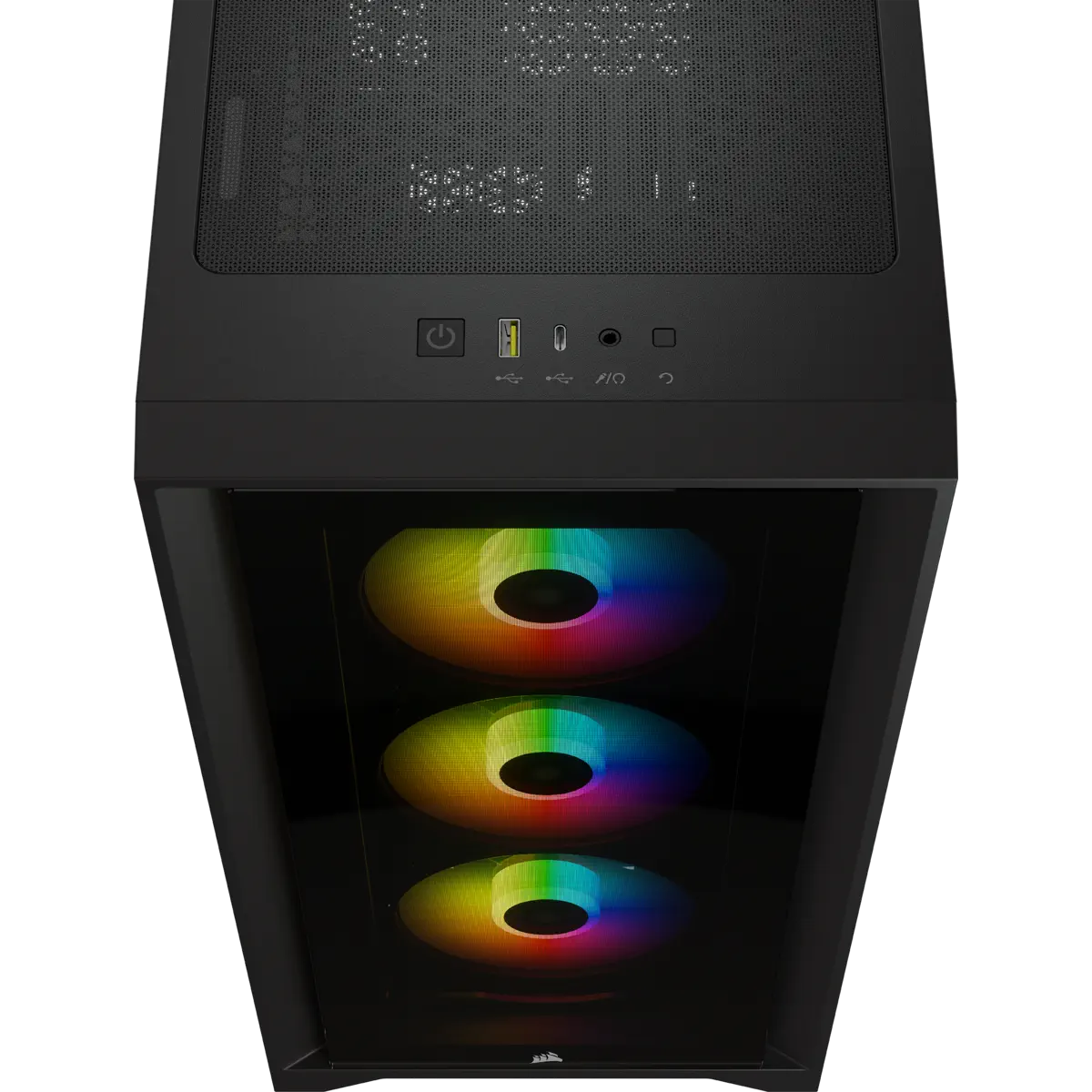 Corsair iCUE 4000X RGB CC-9011204-WW USB 3.1 Temperli Cam Siyah ATX Mid-Tower Gaming Kasa