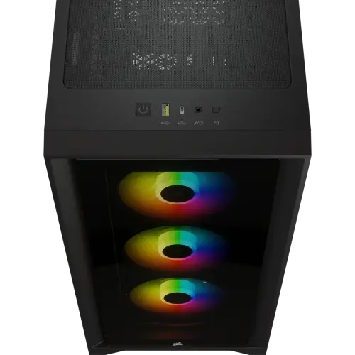 Corsair iCUE 4000X RGB CC-9011204-WW USB 3.1 Temperli Cam Siyah ATX Mid-Tower Gaming Kasa