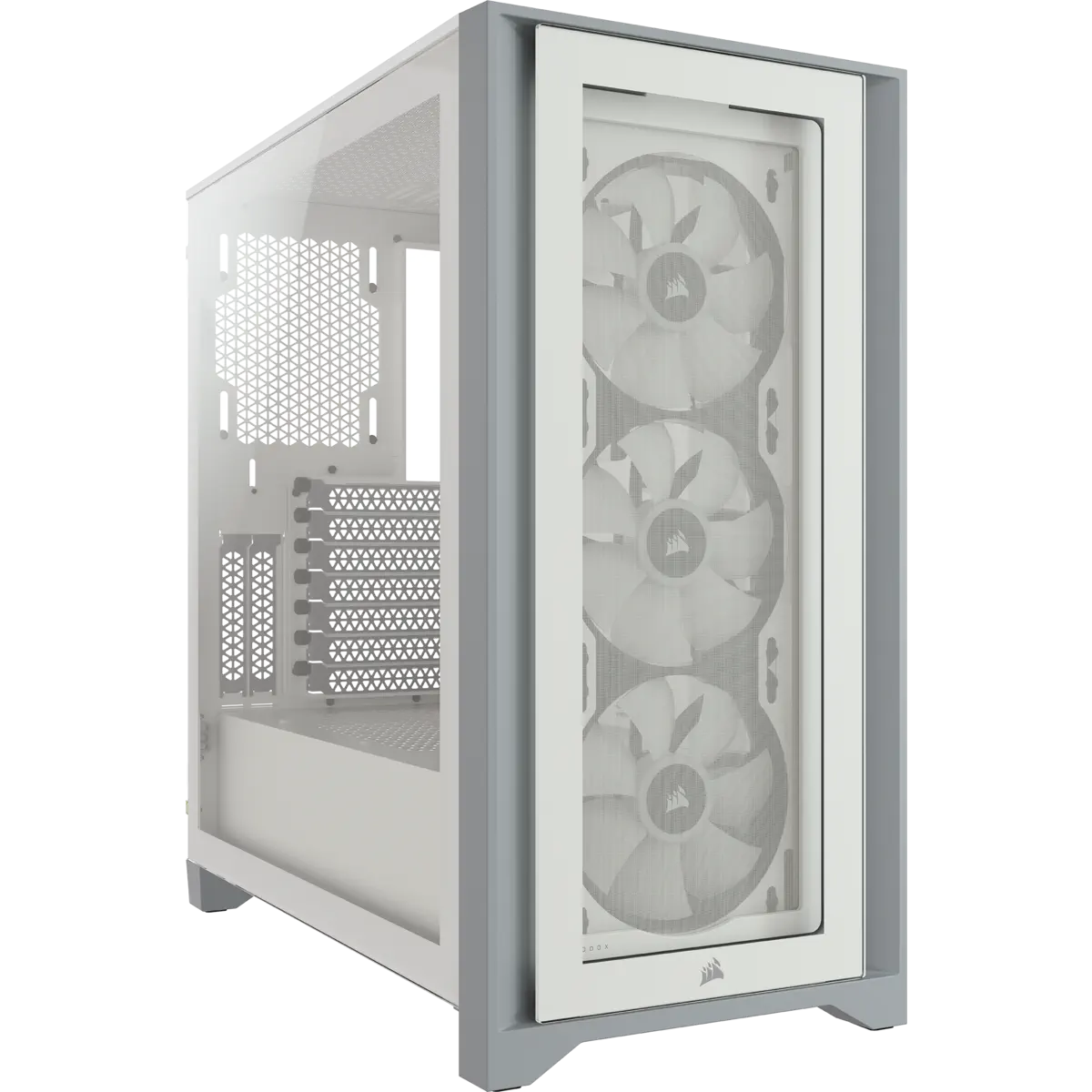 Corsair iCUE 4000X RGB CC-9011205-WW USB 3.1 Temperli Cam Beyaz E-ATX Mid-Tower Gaming (Oyuncu) Kasa