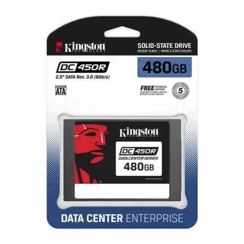 Kingston Data Center DC450R SEDC450R/480G 480GB 560/510MB/s 2.5” SATA 3 Sunucu SSD Disk