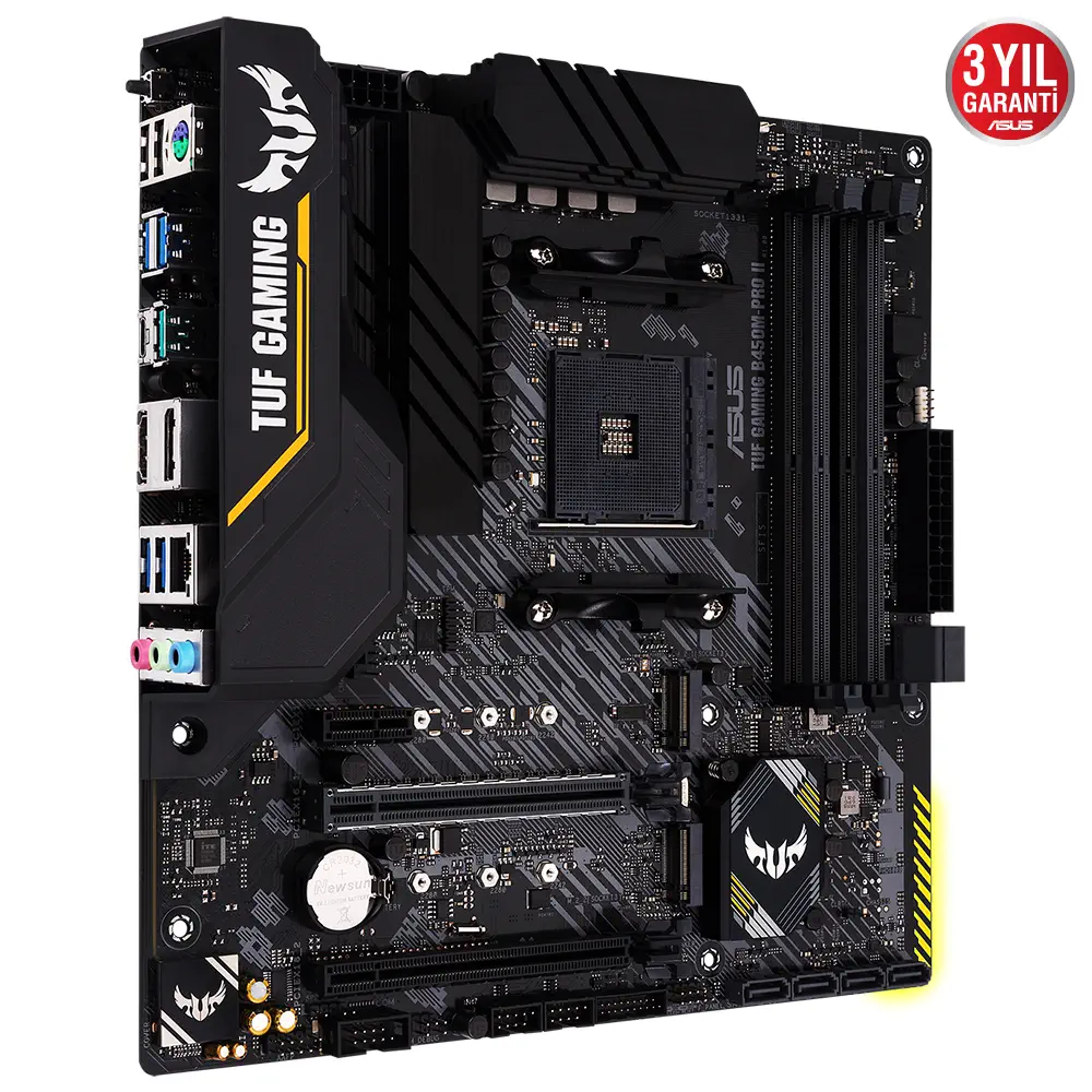 Asus TUF GAMING B450M-PRO II AMD B450 Soket AM4 DDR4 4400(OC)MHz mATX Gaming (Oyuncu) Anakart