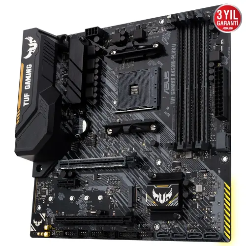 Asus TUF GAMING B450M-PLUS II AMD B450 Soket AM4 DDR4 4400(OC)MHz mATX Gaming (Oyuncu) Anakart