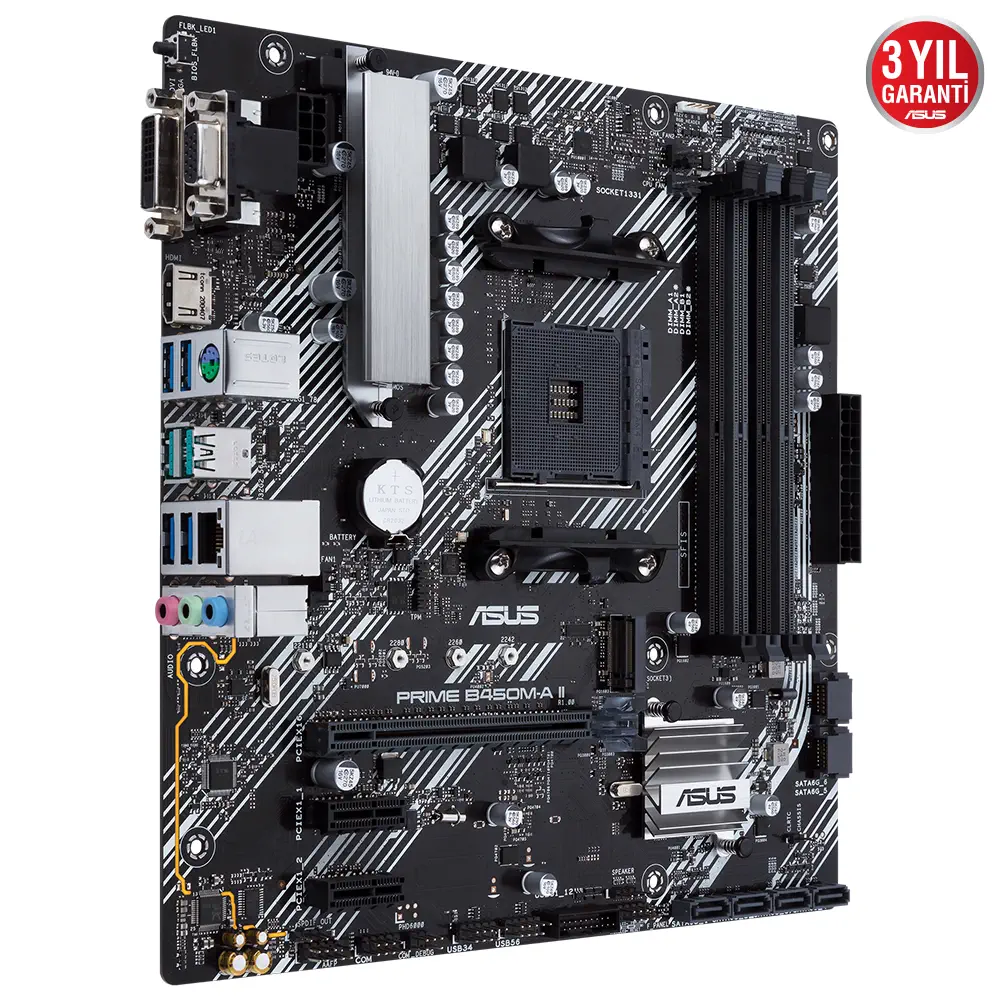 ASUS Prime B450M-A II AMD B450 Soket AM4 DDR4 4400(OC)MHz mATX Anakart