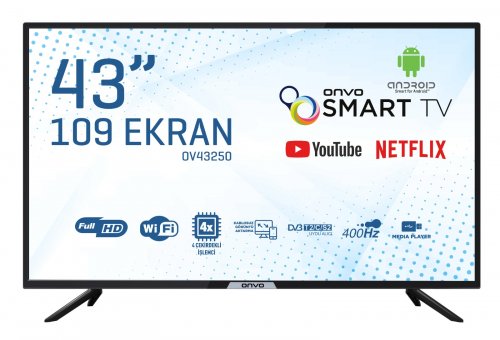 Onvo OV43250 43 İnç 109 Ekran Uydu Alıcılı Full HD Smart LED TV