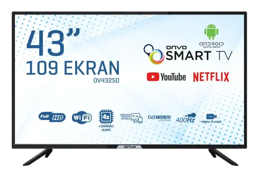 Onvo OV43250 43″ 109 Ekran Uydu Alıcılı Full HD Smart LED TV
