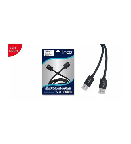 Inca IDPD-02TX 2 Metre DisplayPort To DisplayPort Kablo