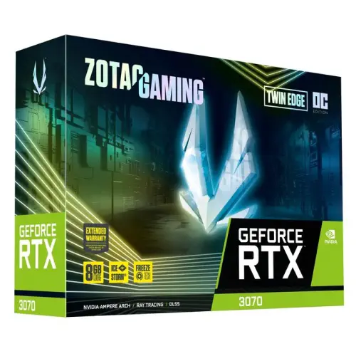 Zotac Gaming GeForce RTX 3070 Twin Edge OC ZT-A30700H-10P 8GB GDDR6 256Bit DX12 Gaming (Oyuncu) Ekran Kartı