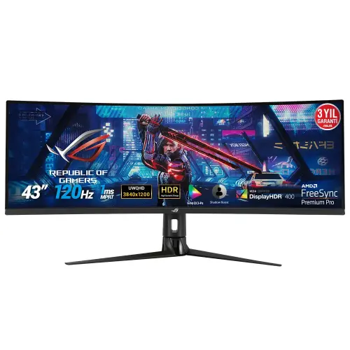 Asus ROG Strix XG43VQ 43” 1ms 120Hz FreeSync Premium Pro Super Ultra-Wide VA 3840x1200 Curved Gaming (Oyuncu) Monitör