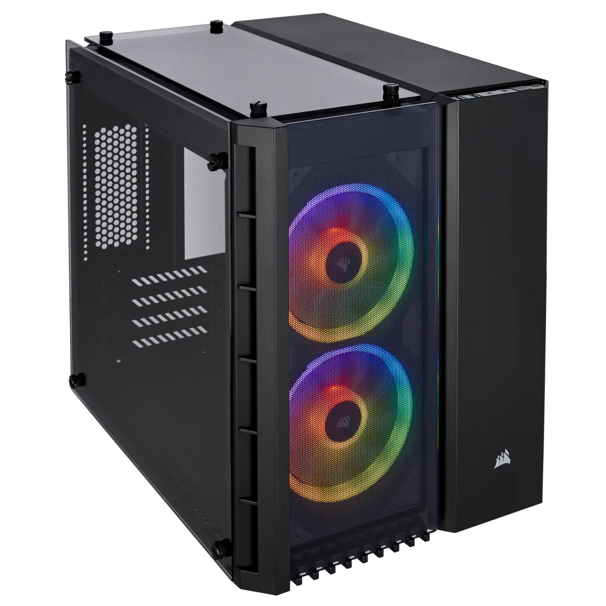 Corsair Crystal Series 280X RGB CC-9011135-WW USB 3.0 Temperli Cam Siyah Micro-ATX Gaming (Oyuncu) Kasa