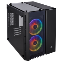 Corsair Crystal Series 280X RGB CC-9011135-WW USB 3.0 Temperli Cam Siyah Micro-ATX Gaming (Oyuncu) Kasa