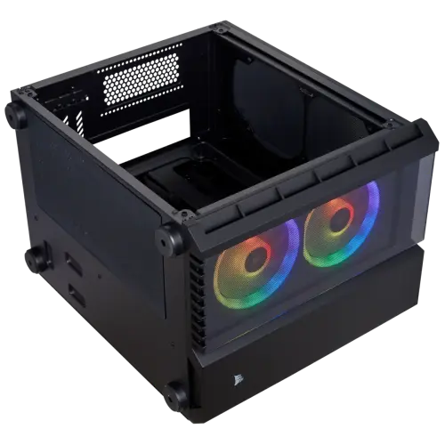 Corsair Crystal Series 280X RGB CC-9011135-WW USB 3.0 Temperli Cam Siyah Micro-ATX Gaming (Oyuncu) Kasa