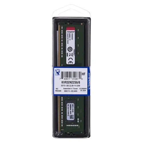 Kingston ValueRAM KVR32N22S6/8 8GB (1x8GB) DDR4 3200MHz CL22 Ram (Bellek)