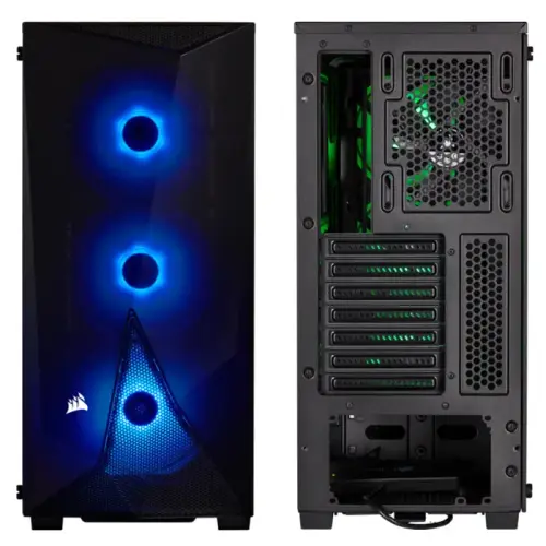 Corsair Carbide Spec-Delta RGB CC-9020124-EU Dahili 650W PSU’lu USB 3.0 Temperli Cam ATX Mid-Tower Gaming (Oyuncu) Kasa