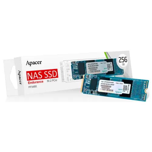 Apacer PP3480-R AP256GPP3480-R 256GB 2300/1200MB/s NVMe PCIe M.2 NAS SSD Disk