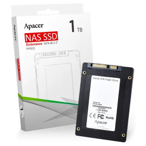 Apacer PPSS25-R 1TB 550/500MB/s 2.5″ SATA3 NAS SSD Disk (AP1TPPSS25-R)