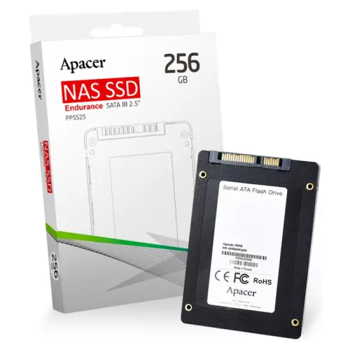 Apacer PPSS25-R 256GB 550/490MB/s 2.5″ SATA3 NAS SSD Disk (AP256GPPSS25-R)