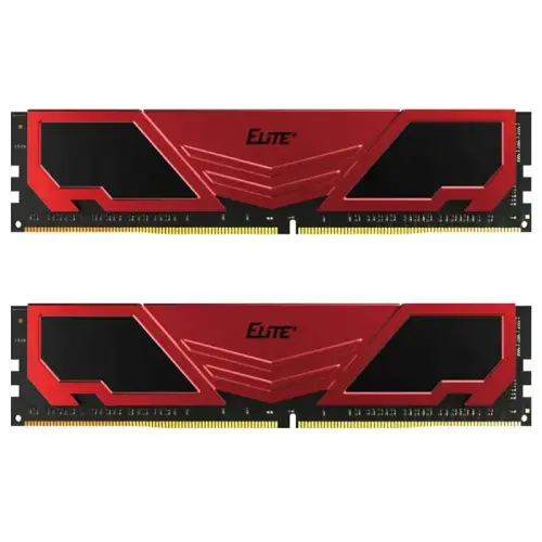 Team Elite Plus Red&Black 32GB (2x16GB) 3200MHz CL22 DDR4 Ram (TPRD432G3200HC22DC01)