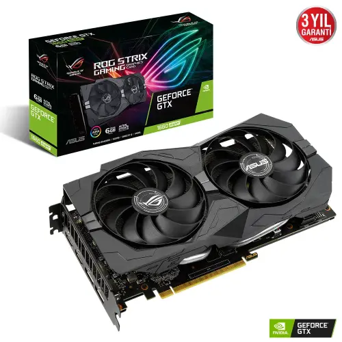 Asus ROG Strix GeForce GTX 1660 Super ROG-STRIX-GTX1660S-6G-GAMING 6GB GDDR6 192Bit DX12 Gaming (Oyuncu) Ekran Kartı