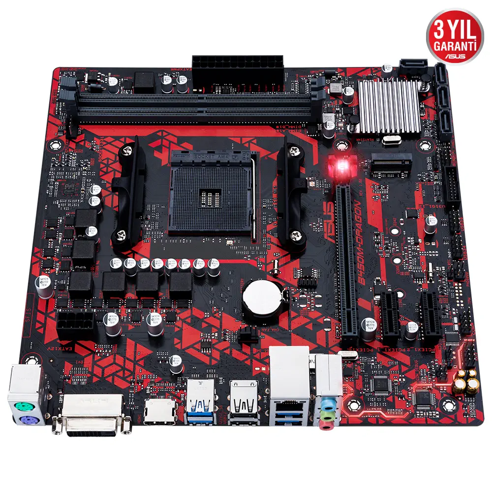 ASUS B450M-DRAGON AMD B450 Soket AM4 DDR4 4400(OC)MHz mATX Gaming (Oyuncu) Anakart