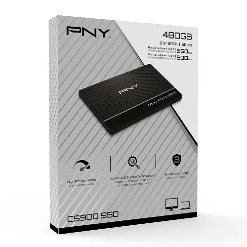 PNY CS900 480GB 550/500MB/s 2.5″ SATA3 SSD Disk (SSD7CS900-480-PB)