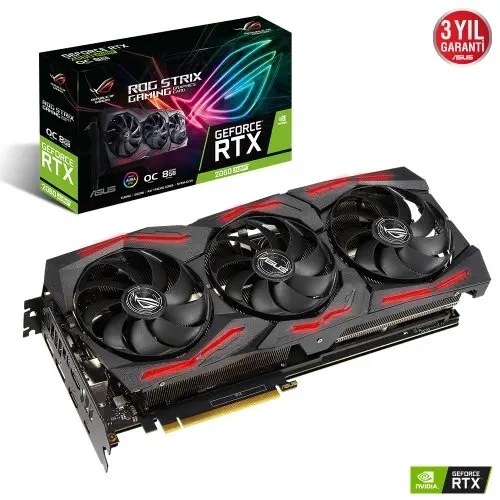 Asus ROG Strix GeForce RTX 2060 EVO OC ROG-STRIX-RTX2060-O6G-EVO-GAMING 6GB GDDR6 192Bit DX12 Gaming (Oyuncu) Ekran Kartı