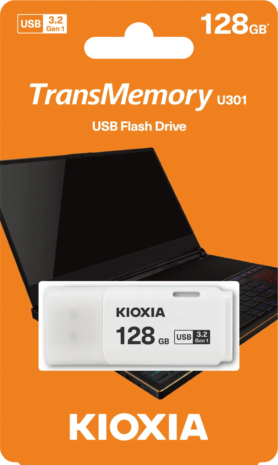 Kioxia TransMemory U301 LU301W128GG4 128GB USB 3.2 Flash Bellek