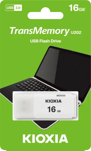 Kioxia TransMemory U202 LU202W016GG4 16GB USB 2.0 Flash Bellek