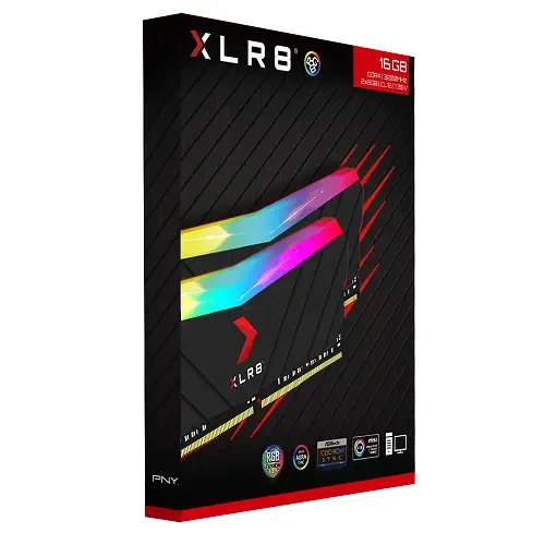 PNY XLR8 Gaming EPIC-X RGB 16GB (2x8GB) 3200MHz CL16 DDR4 Gaming Ram (MD16GK2D4320016XRGB)