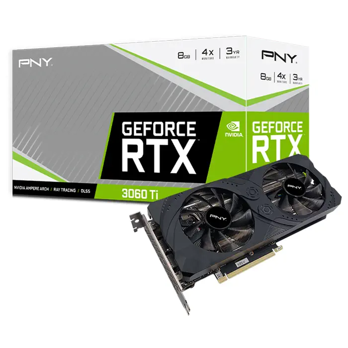 PNY GeForce RTX 3060 Ti 8GB UPRISING 8GB GDDR6 256Bit DX12 Gaming Ekran Kartı 