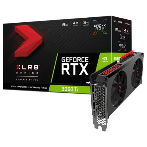 PNY GeForce RTX 3060 Ti 8GB XLR8 Gaming REVEL EPIC-X RGB VCG3060T8DFXPPB 8GB GDDR6 256Bit DX12 Gaming Ekran Kartı