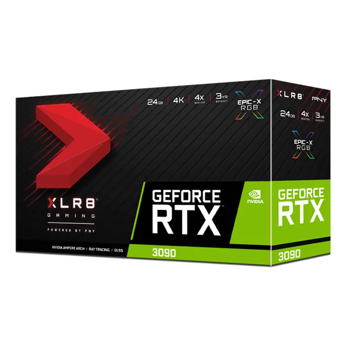PNY GeForce RTX 3090 24GB XLR8 Gaming REVEL EPIC-X RGB VCG309024TFXPPB 24GB GDDR6X 384Bit DX12 Gaming Ekran Kartı