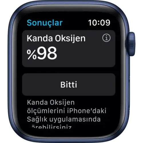 Apple Watch Seri 6 40mm GPS Mavi Alüminyum Kasa ve Koyu Lacivert Kordon MG143TU/A