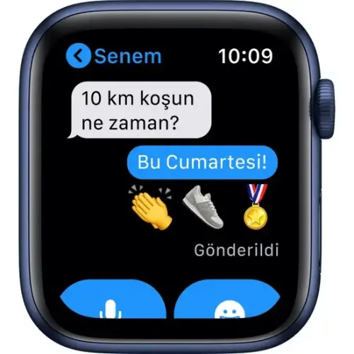 Apple Watch Seri 6 40mm GPS Mavi Alüminyum Kasa ve Koyu Lacivert Kordon MG143TU/A