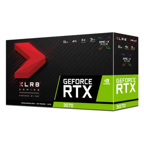 PNY GeForce RTX 3070 8GB XLR8 Gaming REVEL EPIC-X RGB VCG30708TFXPPB 8GB GDDR6 256Bit DX12 Gaming Ekran Kartı