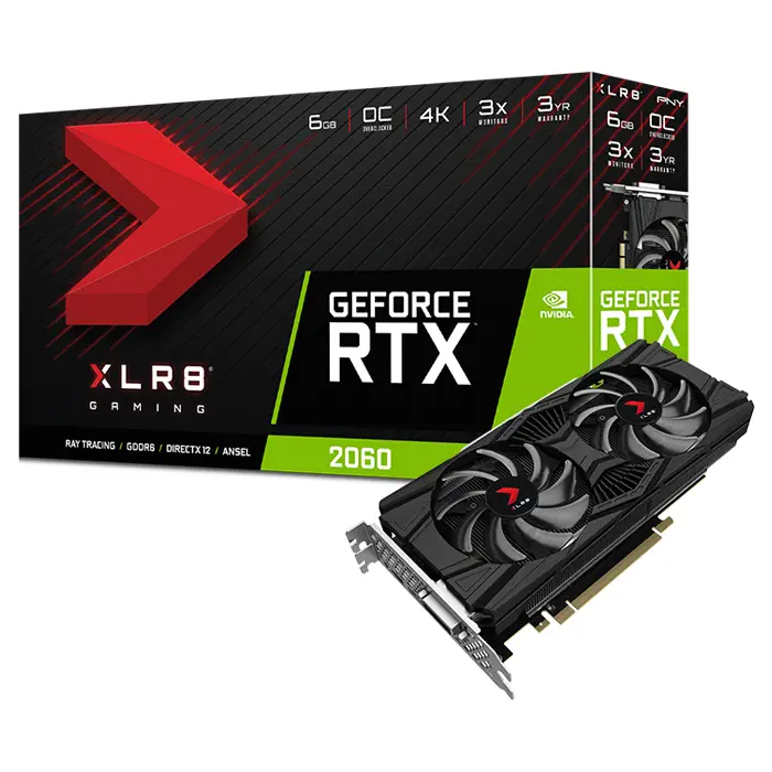 PNY GeForce RTX 2060 XLR8 Gaming OC VCG20606DFPPB-O 6GB GDDR6 192Bit DX12 Gaming Ekran Kartı
