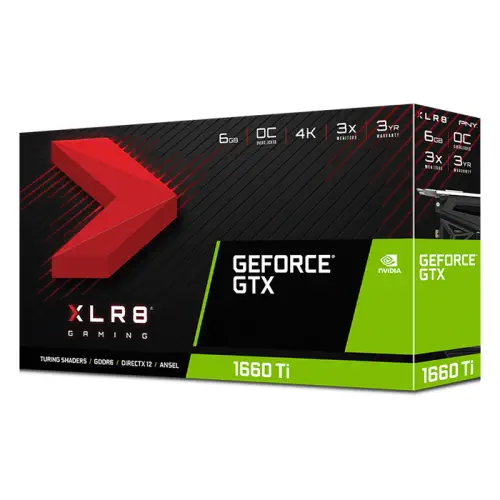 PNY GeForce GTX 1660 Ti XLR8 Gaming OC VCG1660T6DFPPB-O 6GB GDDR6 192Bit DX12 Gaming Ekran Kartı