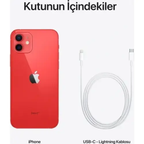 iPhone 12 mini 128GB MGE53TU/A Kırmızı Cep Telefonu - Apple Türkiye Garantili