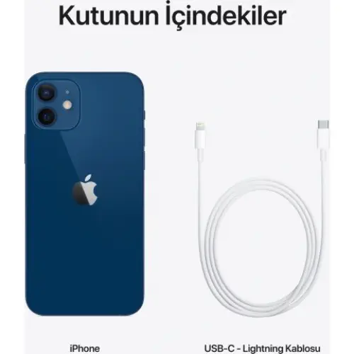 iPhone 12 mini 64GB MGE13TU/A Mavi Cep Telefonu - Distribütör Garantili