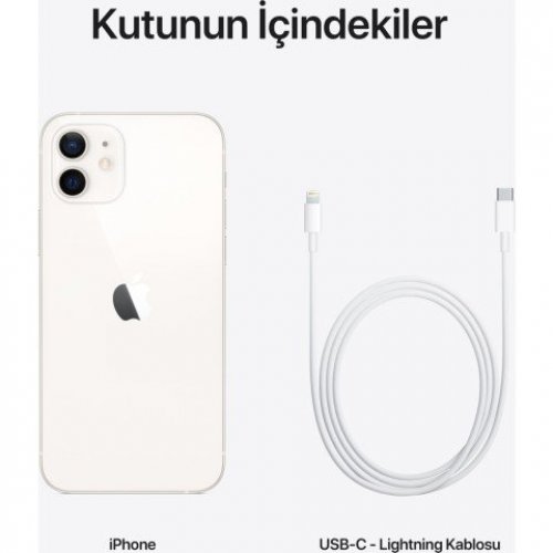 iPhone 12 mini 64GB MGDY3TU/A Beyaz Cep Telefonu - Apple Türkiye Garantili