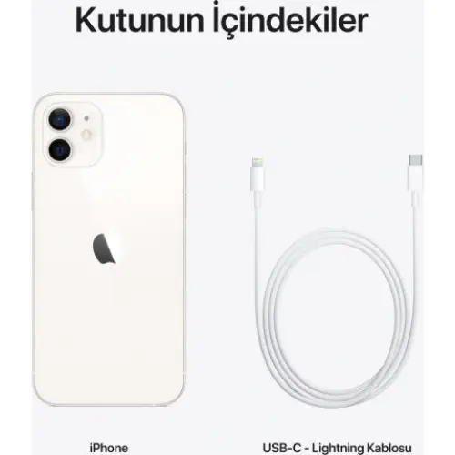 iPhone 12 mini 256GB MGEA3TU/A Beyaz Cep Telefonu - Distribütör Garantili