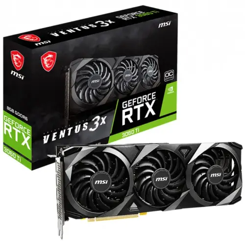 MSI GeForce RTX 3060 Ti Ventus 3X OC 8GB GDDR6 256Bit DX12 Gaming (Oyuncu) Ekran Kartı