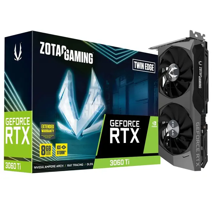 Zotac Gaming GeForce RTX 3060 Ti Twin Edge ZT-A30610E-10M 8GB GDDR6 256Bit DX12 Gaming (Oyuncu) Ekran Kartı